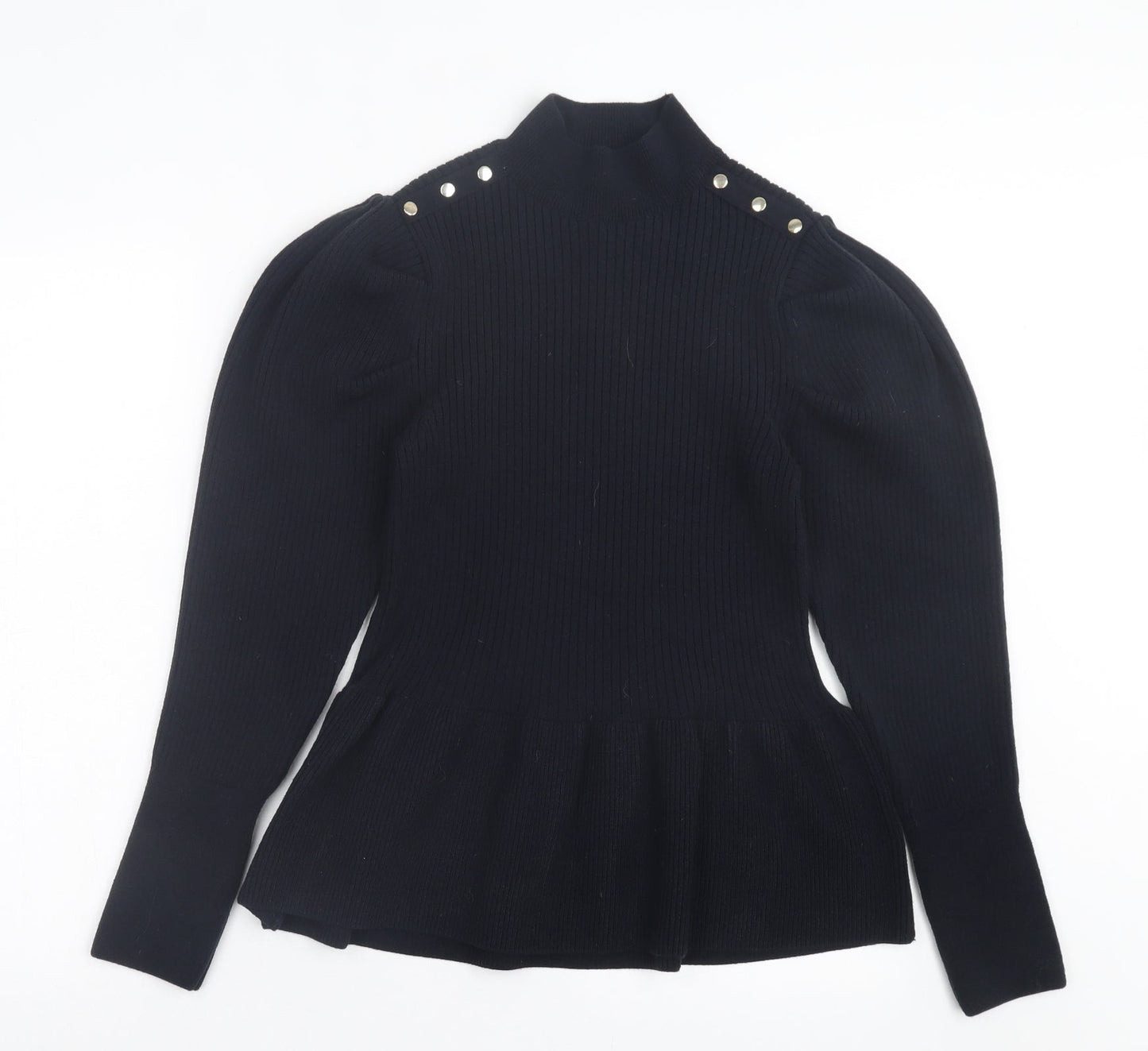 Womens UK Size 12 River Island Black Tunic Jumper