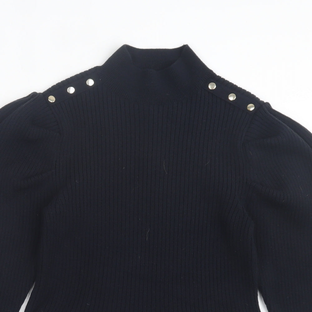 Womens UK Size 12 River Island Black Tunic Jumper