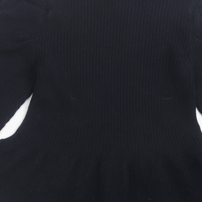 Womens UK Size 12 River Island Black Tunic Jumper