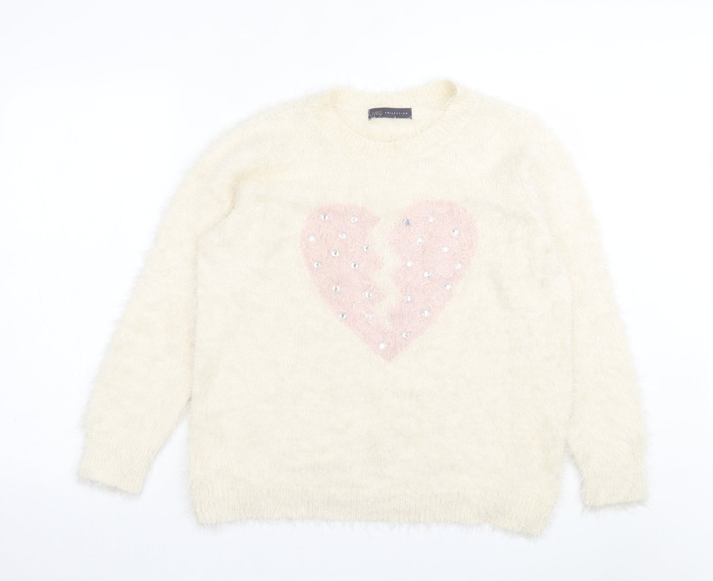 Womens UK Size 18 Marks and Spencer Ivory Pullover Jumper