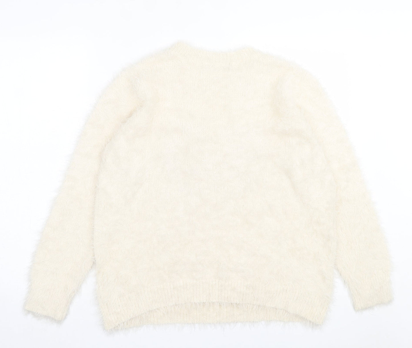 Womens UK Size 18 Marks and Spencer Ivory Pullover Jumper