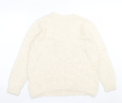 Womens UK Size 18 Marks and Spencer Ivory Pullover Jumper