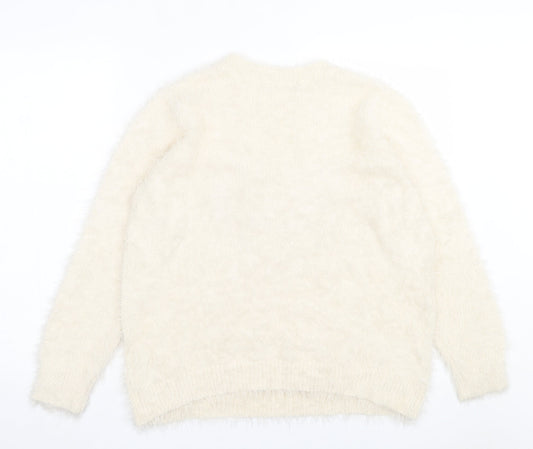 Womens UK Size 18 Marks and Spencer Ivory Pullover Jumper