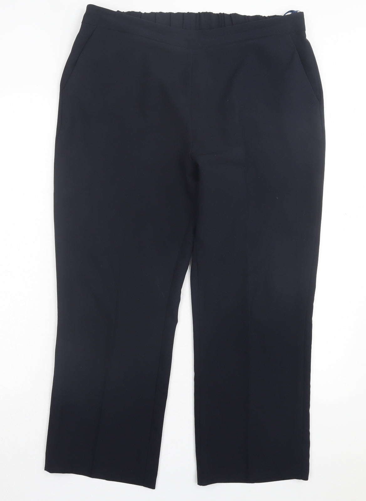 Bonmarché Womens Blue Polyester Trousers Size 14 L25 in Regular