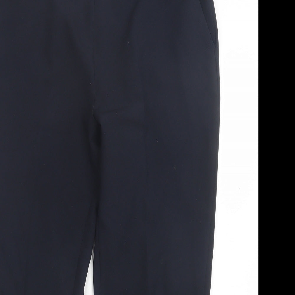 Bonmarché Womens Blue Polyester Trousers Size 14 L25 in Regular