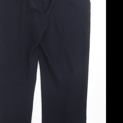 Bonmarché Womens Blue Polyester Trousers Size 14 L25 in Regular