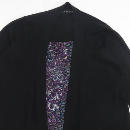 Waredrobe Womens Purple Scoop Neck Geometric Acrylic Pullover Jumper Size 12