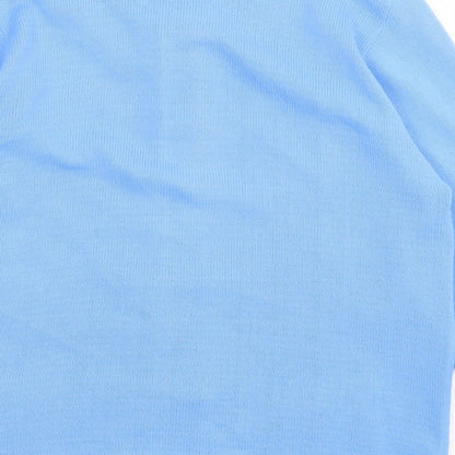 Journey Womens Blue Collared Acrylic Cardigan Jumper Size S