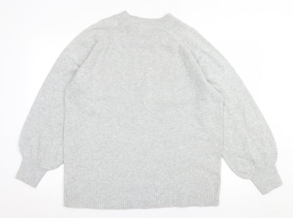 Womens UK Size L Papaya Grey Pullover Jumper