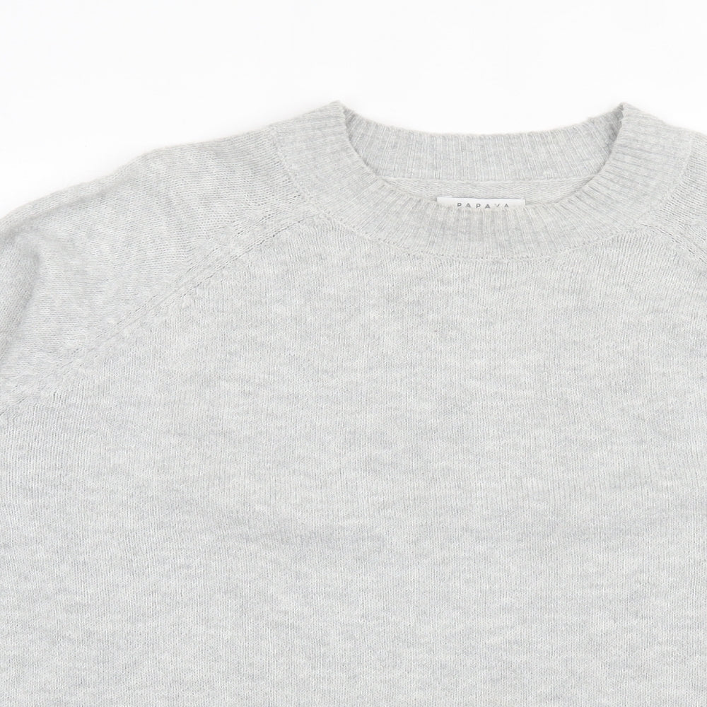 Womens UK Size L Papaya Grey Pullover Jumper