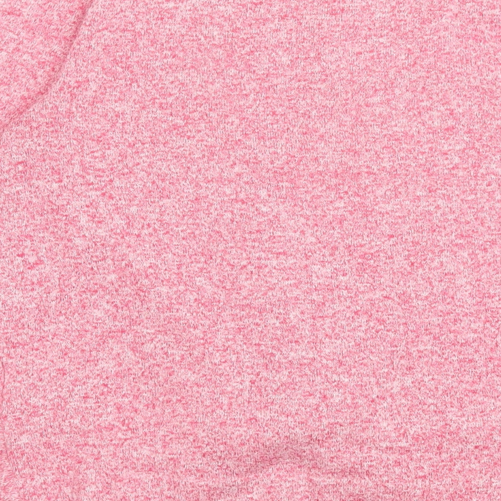 Marks and Spencer Girls Pink Viscose Basic Casual Size 11-12 Years Crew Neck Pullover