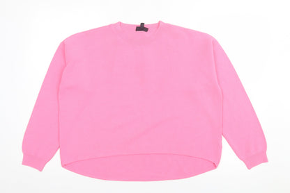 Womens UK Size 8 Topshop Pink Pullover Jumper