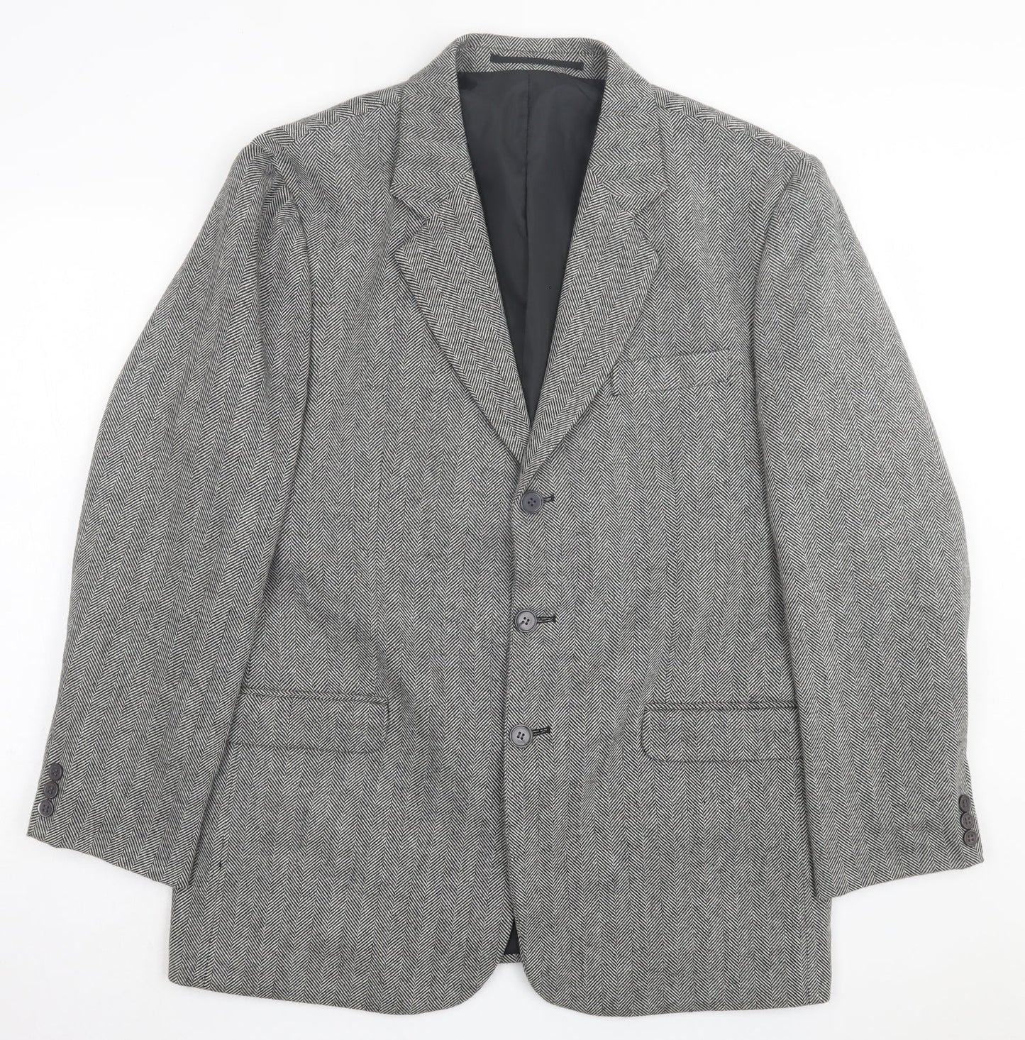 Premier man Mens Grey Polyester Jacket Suit Jacket Size 42