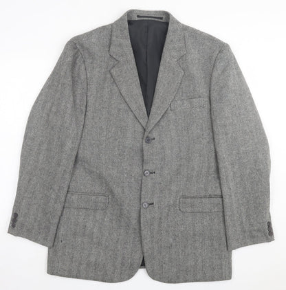 Premier man Mens Grey Polyester Jacket Suit Jacket Size 42