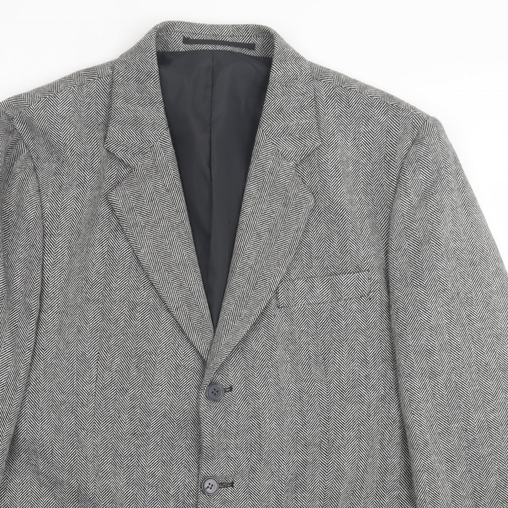 Premier man Mens Grey Polyester Jacket Suit Jacket Size 42