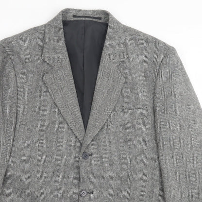 Premier man Mens Grey Polyester Jacket Suit Jacket Size 42