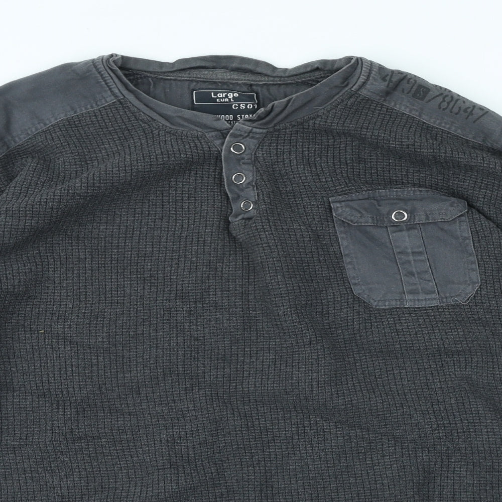 Mens UK Size L Cedar Wood State Grey Pullover Sweatshirt
