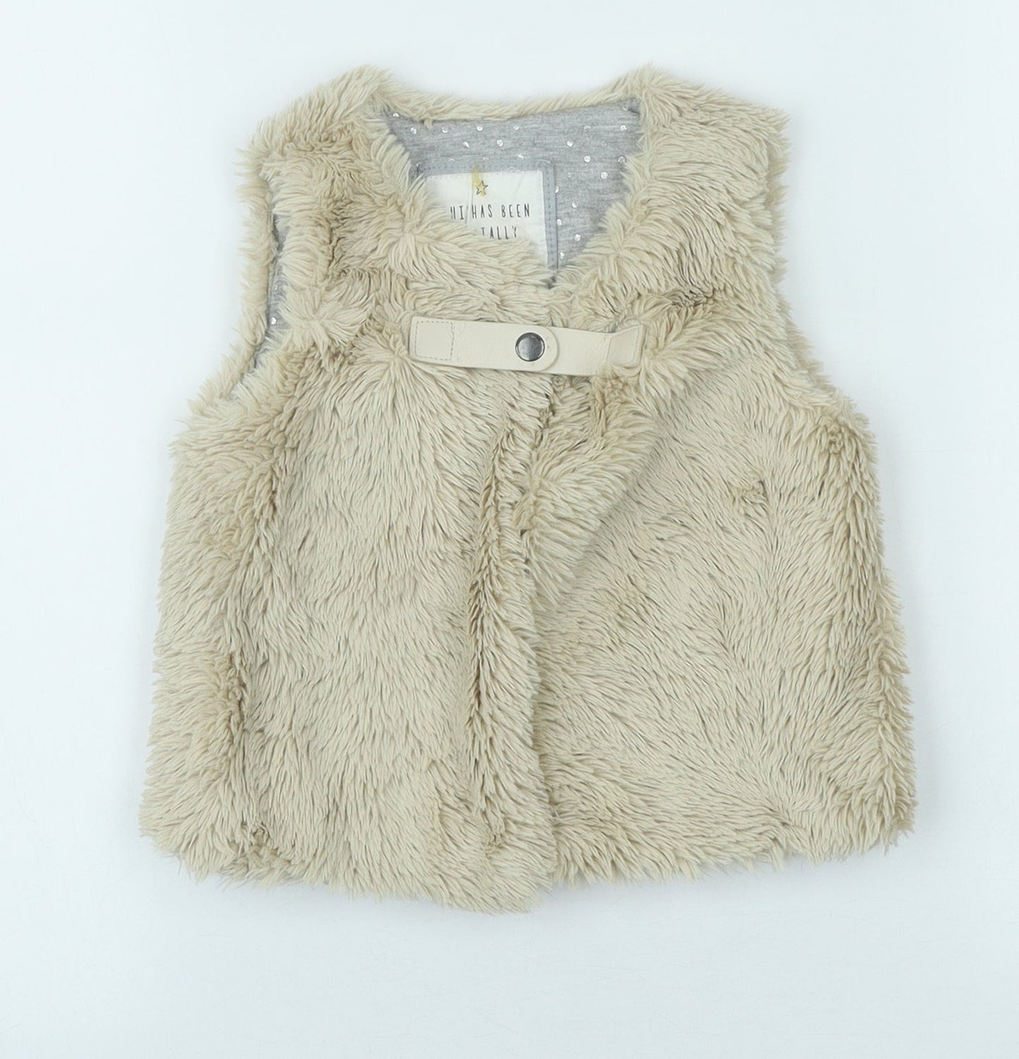 Preworn Girls Brown Gilet Jacket Size 12-18 Months