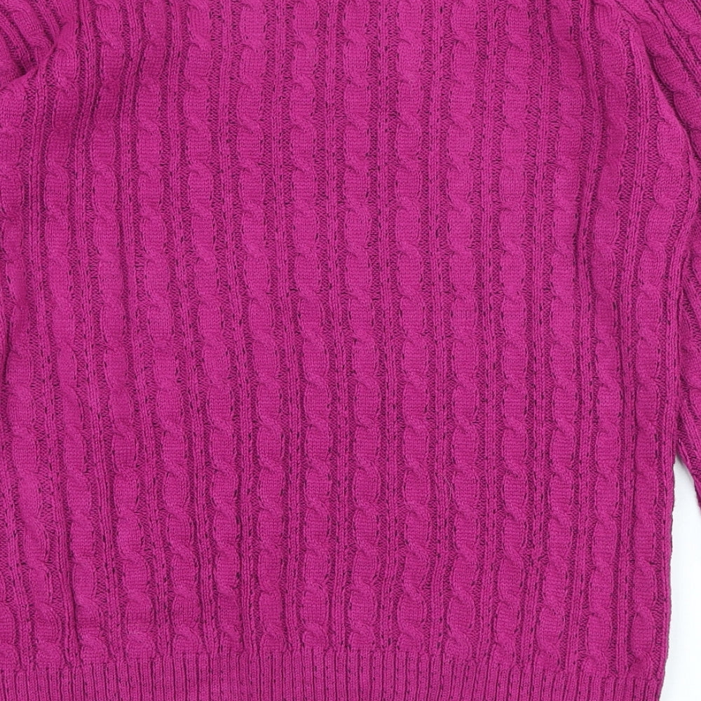 Womens UK Size M Pure & Natural Purple Pullover Jumper