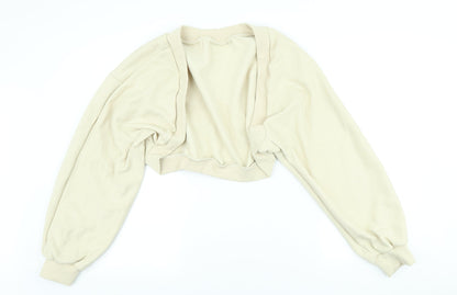 Womens UK Size L Dazy Beige Cardigan Jumper