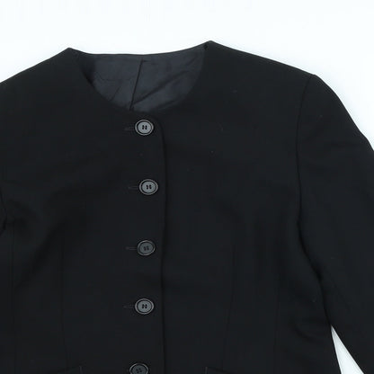 Marks and Spencer Womens Black Wool Jacket Blazer Size 10