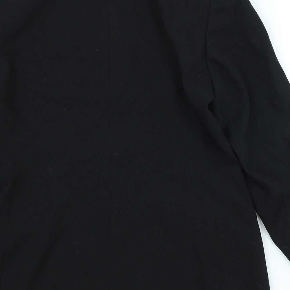 Marks and Spencer Womens Black Wool Jacket Blazer Size 10