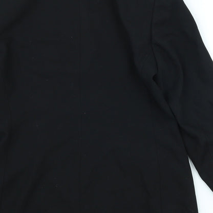 Marks and Spencer Womens Black Wool Jacket Blazer Size 10
