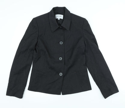 NEXT Womens Black Polyester Jacket Suit Jacket Size 10