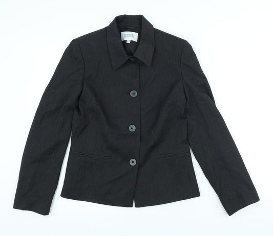 NEXT Womens Black Polyester Jacket Suit Jacket Size 10