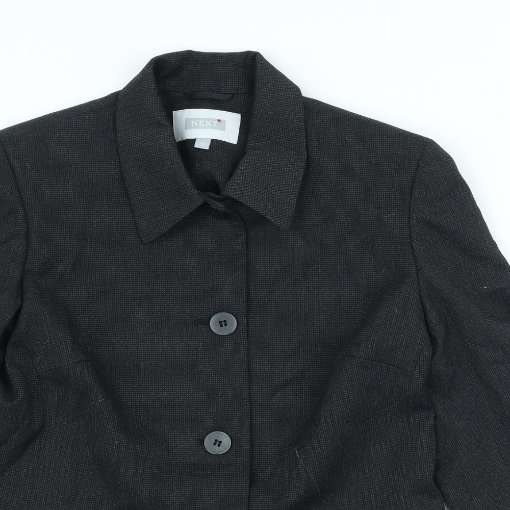 NEXT Womens Black Polyester Jacket Suit Jacket Size 10