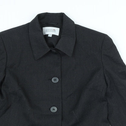 NEXT Womens Black Polyester Jacket Suit Jacket Size 10