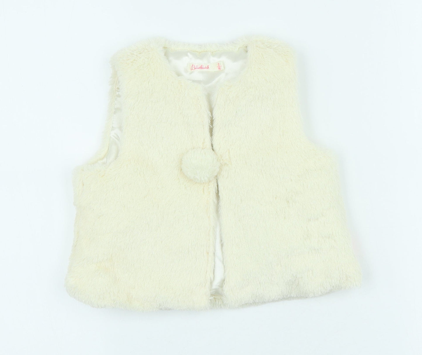 Billieblush Girls Ivory Gilet Coat Size 2 Years