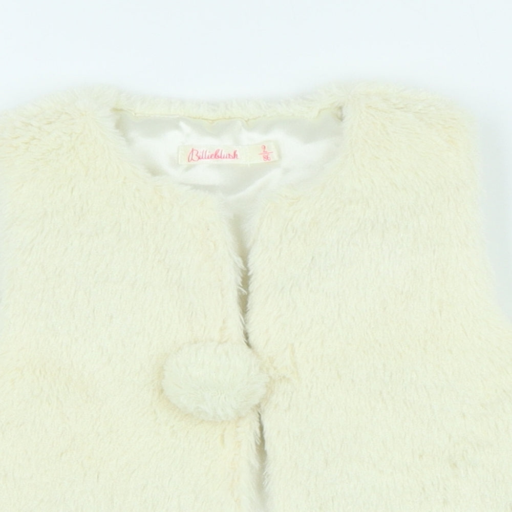 Billieblush Girls Ivory Gilet Coat Size 2 Years