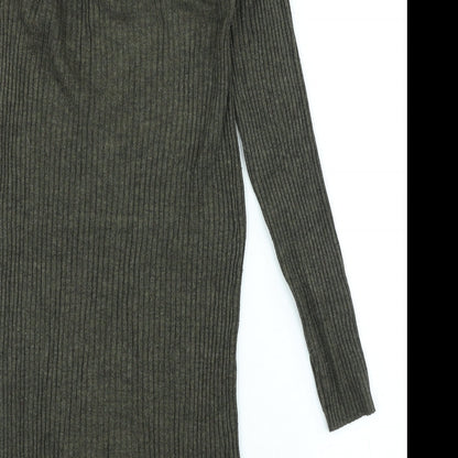 Atmosphere Womens Brown Viscose Bodycon Size 8 High Neck