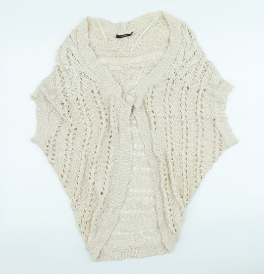 George Womens Ivory V-Neck Cotton Cardigan Jumper Size L - Beach wear