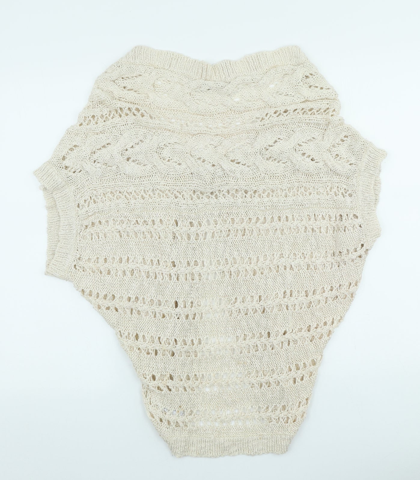 George Womens Ivory V-Neck Cotton Cardigan Jumper Size L - Beach wear