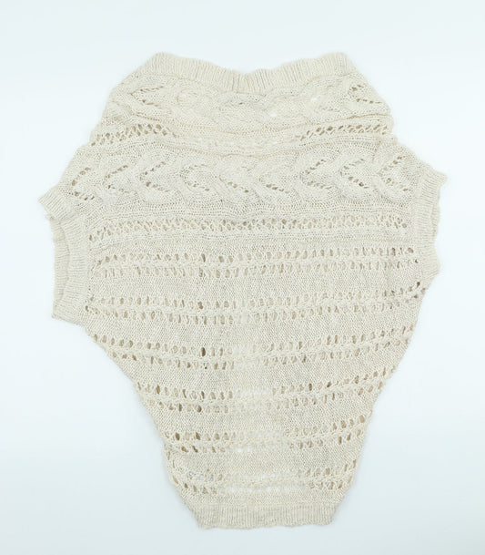 George Womens Ivory V-Neck Cotton Cardigan Jumper Size L - Beach wear