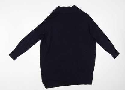 Primark Womens Blue V-Neck Viscose Cardigan Jumper Size M