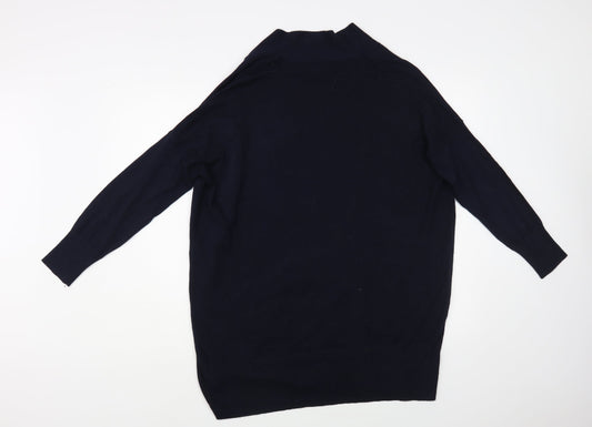 Primark Womens Blue V-Neck Viscose Cardigan Jumper Size M