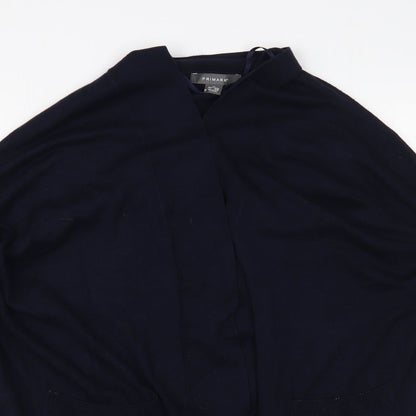 Primark Womens Blue V-Neck Viscose Cardigan Jumper Size M