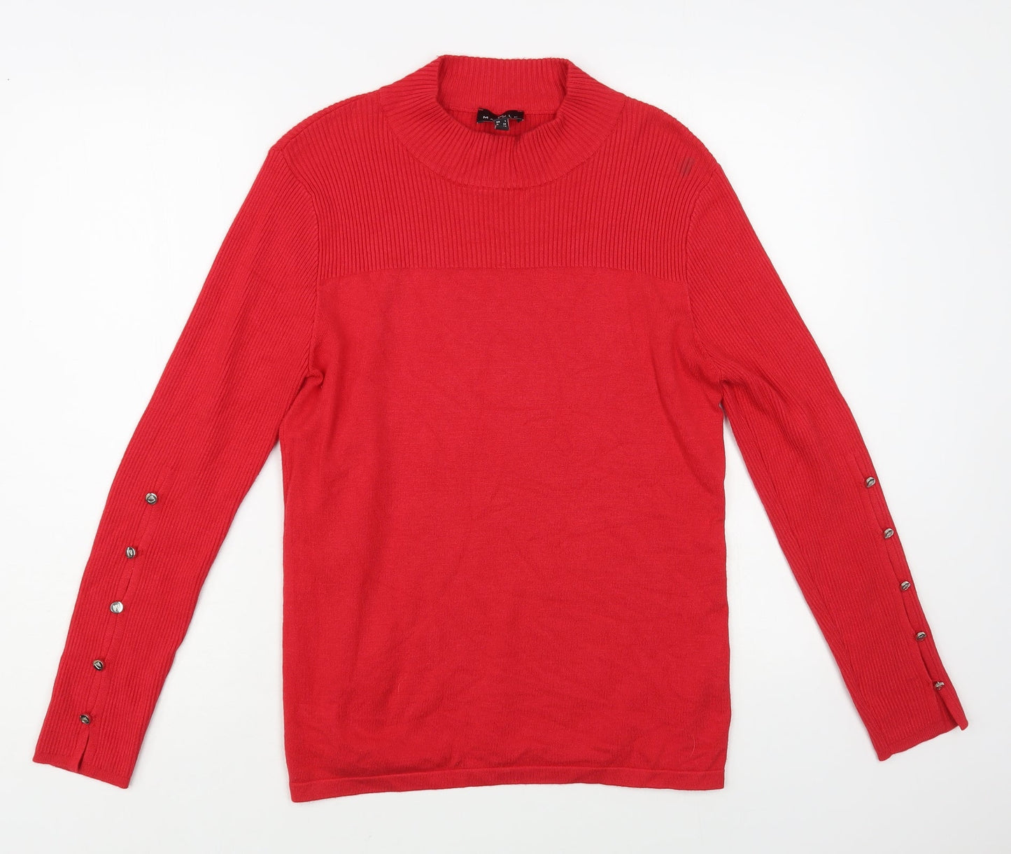 Womens UK Size S Marble Red Pullover Jumper