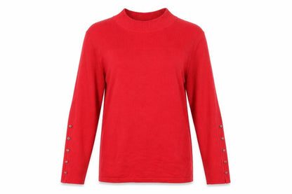 Womens UK Size S Marble Red Pullover Jumper