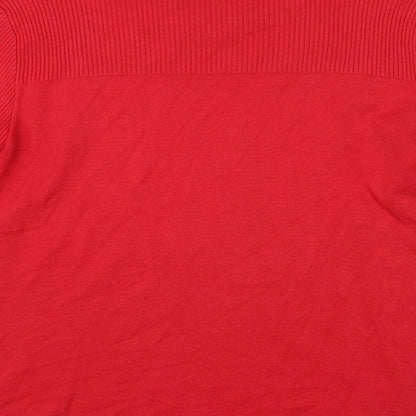 Womens UK Size S Marble Red Pullover Jumper