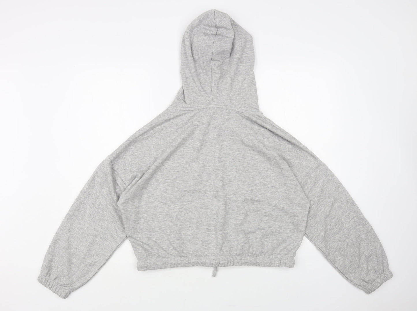 Primark Womens Grey Polyester Pullover Hoodie Size 8 Pullover - Cropped