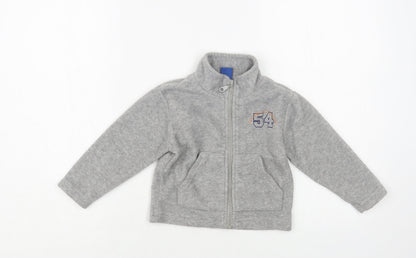 Jac Jnr Baby Grey Polyester Full Zip Jumper Size 12-18 Months Zip