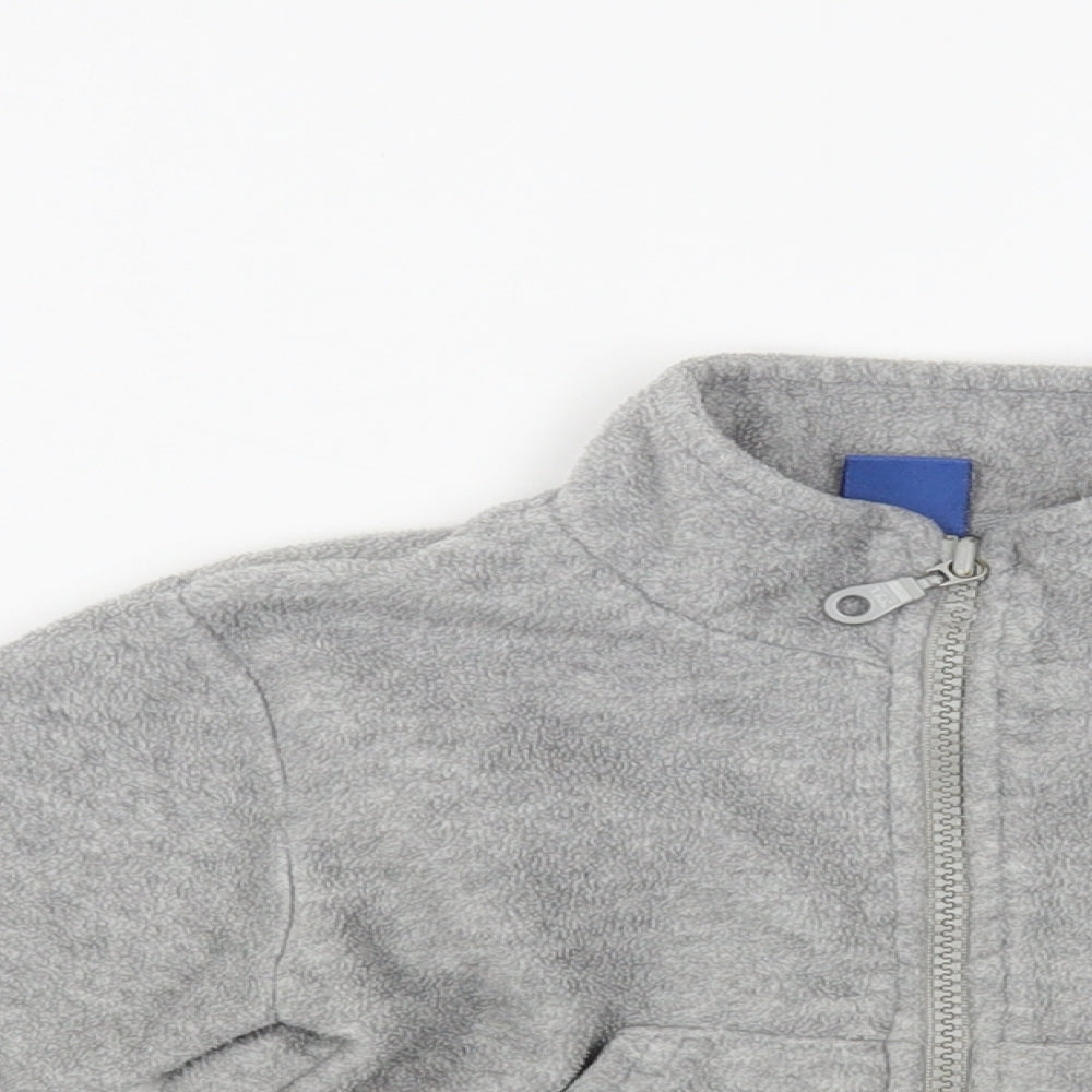 Jac Jnr Baby Grey Polyester Full Zip Jumper Size 12-18 Months Zip