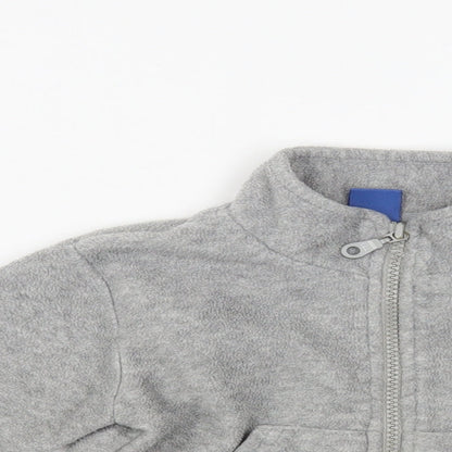 Jac Jnr Baby Grey Polyester Full Zip Jumper Size 12-18 Months Zip
