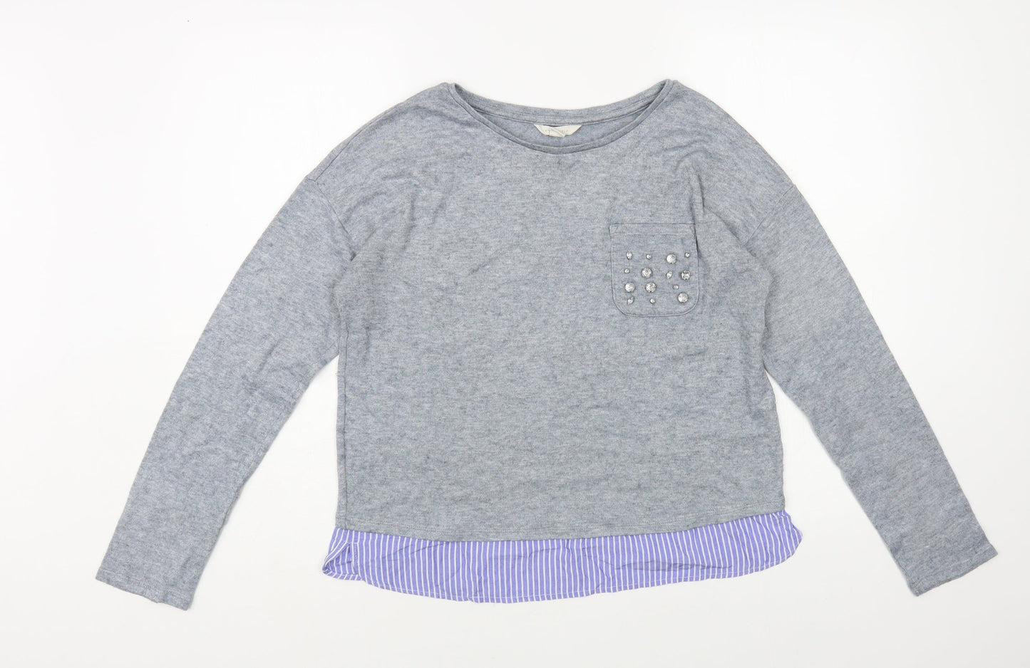 Womens UK Size M Springfield Grey Pullover Jumper
