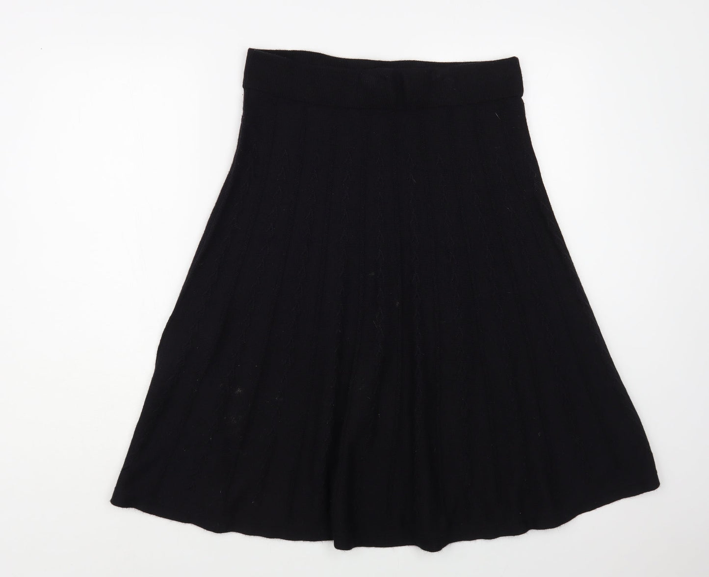 George Womens Black Acrylic A-Line Skirt Size S
