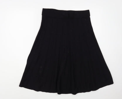 George Womens Black Acrylic A-Line Skirt Size S